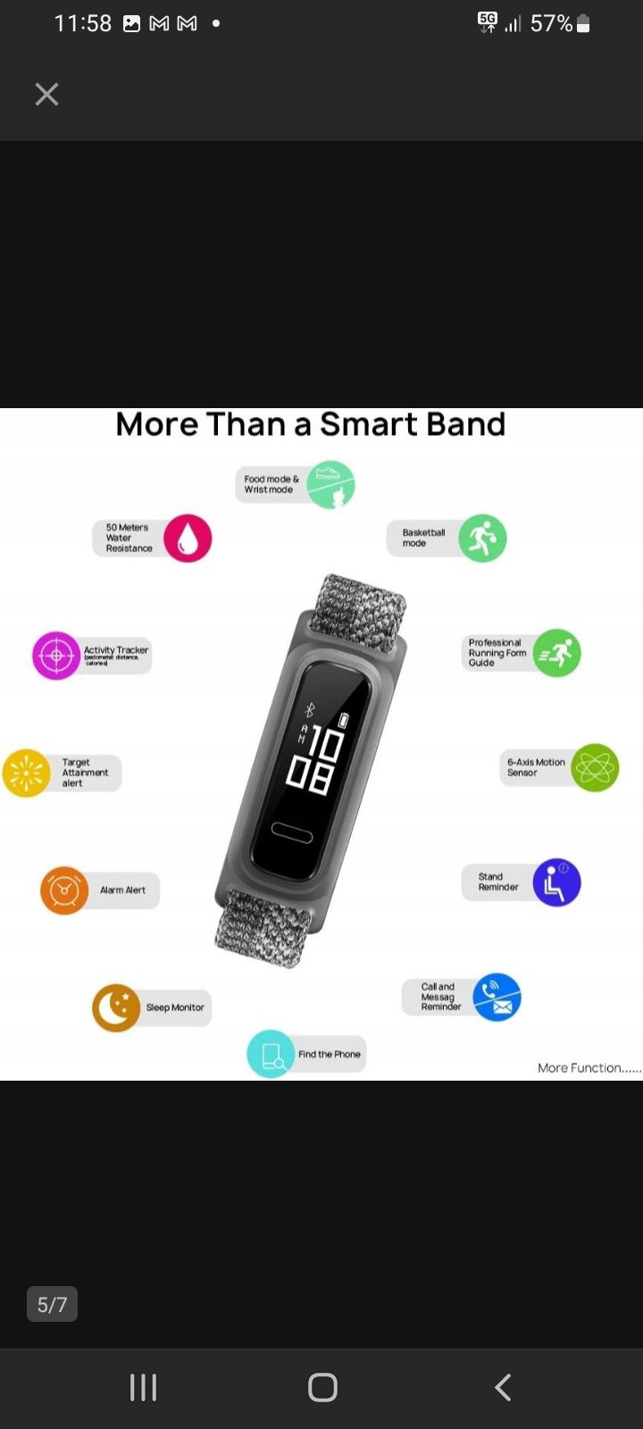 Smartwatch Huawei Band 4e szary