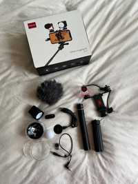 Mirfak vlogging kit MVK01 statyw z mikrofonem blogerskim i światło