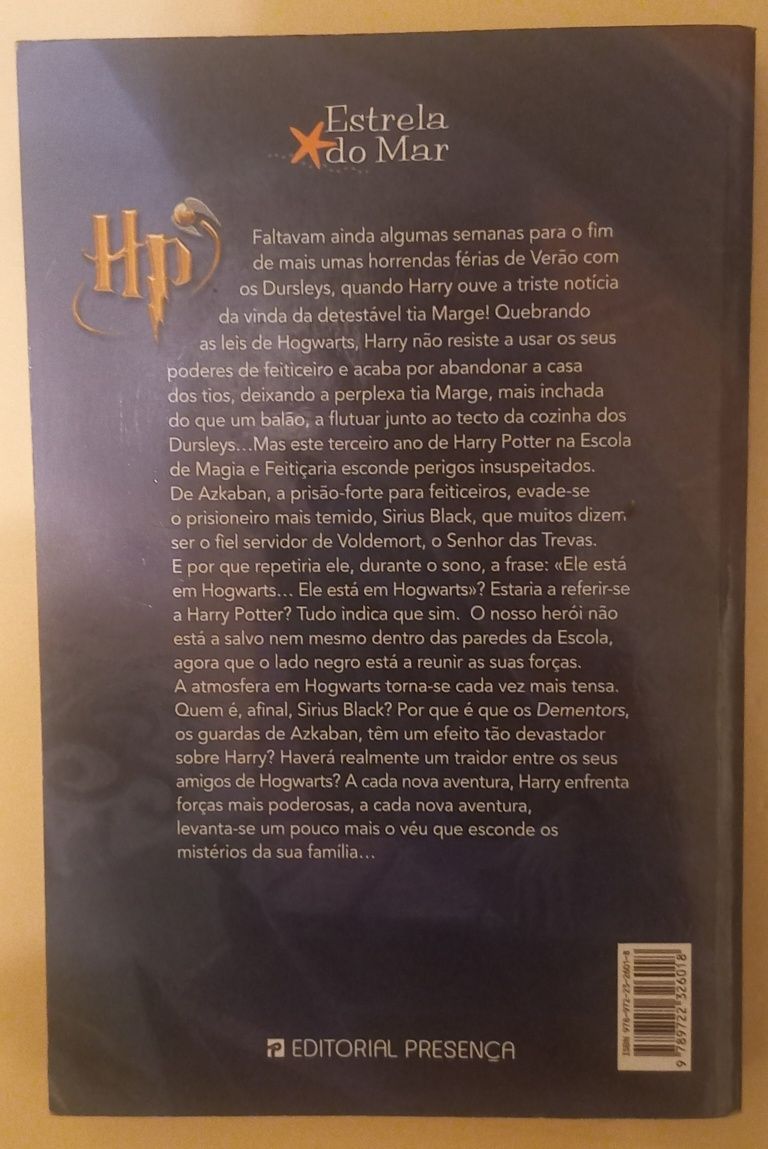 Harry Potter, "E o prisioneiro de Askaban" PORTES GRÁTIS.