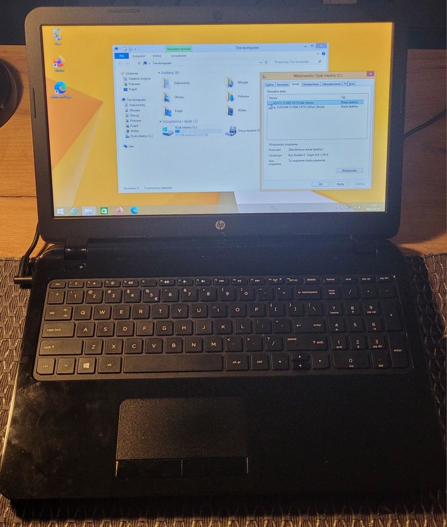 Laptop HP 15-g005sw w stanie idealnym (mało używany)