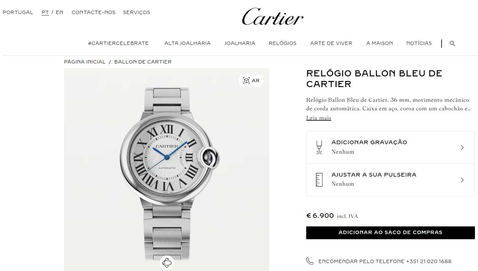 Cartier Ballon Bleu 36mm