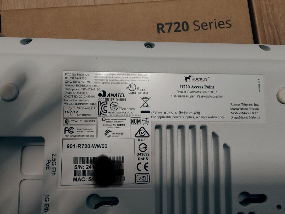 Ruckus R720 w oprogramowaniem unleashed 4x4:4 punkt dostępowy / WiFi