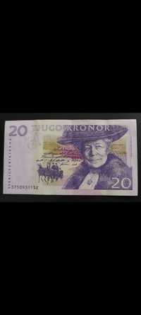 Banknot 20 szwedzkich koron ( TJUGO KRONOR )