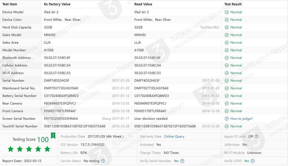 iPad Air 2 32GB  Wi-Fi  mdm