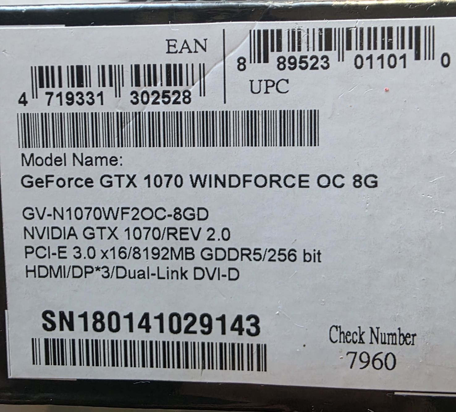 Karta graficzna GEFORCE GTX 1070 8GB