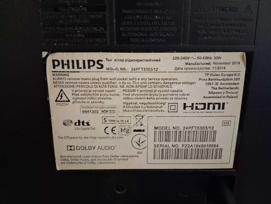755/25 Telewizor 24' Philips 24PFT5303/12 LED.