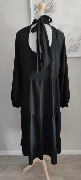 Sukienka midi falbanka wiązanie na plecach Lola May L/XL