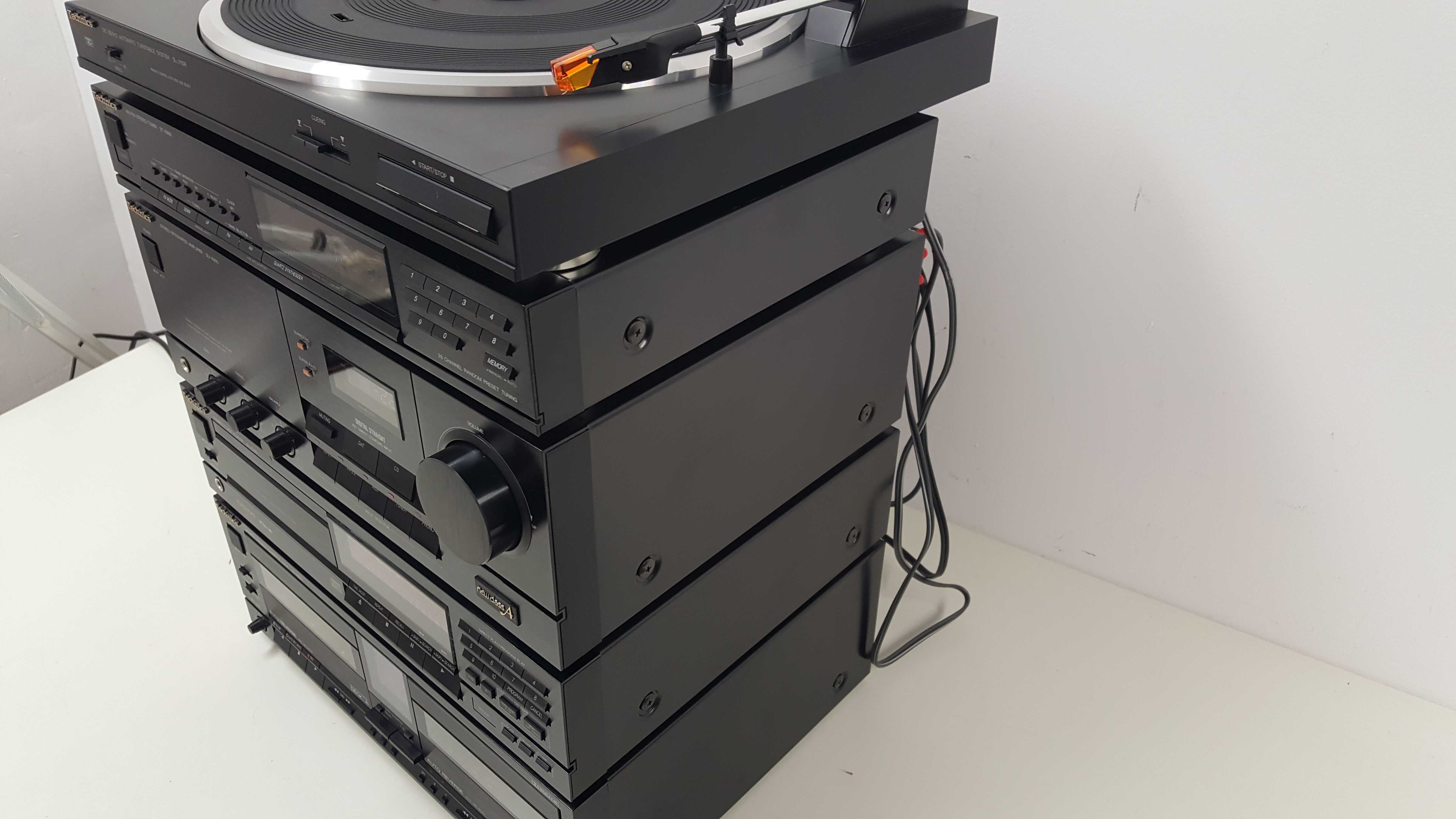 Wieża Technics 80-te lata Wzmacniacz SU-X950 Magnetofon RS  CD SL-PJ45
