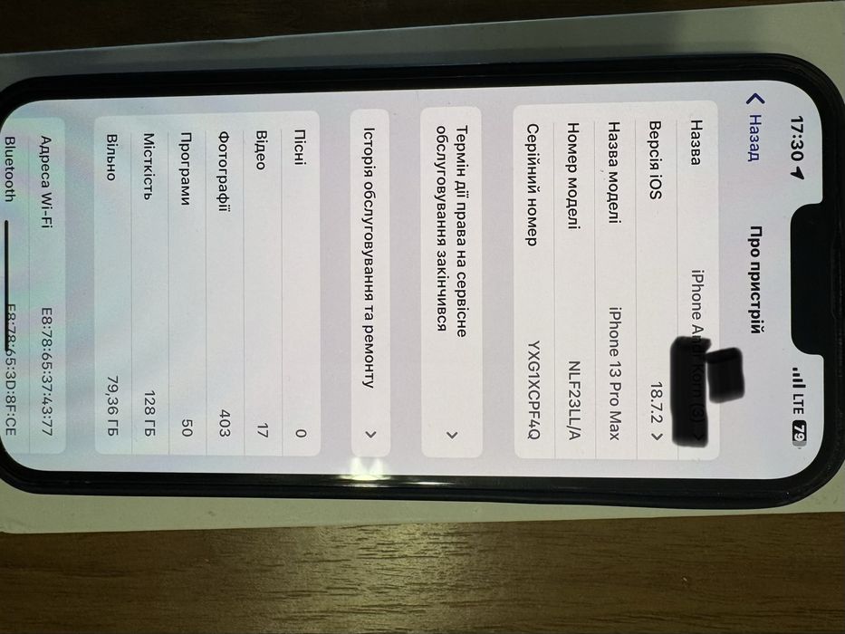 Продам iPhone 13 Pro Max 128 Gb Graphite neverlock б/в