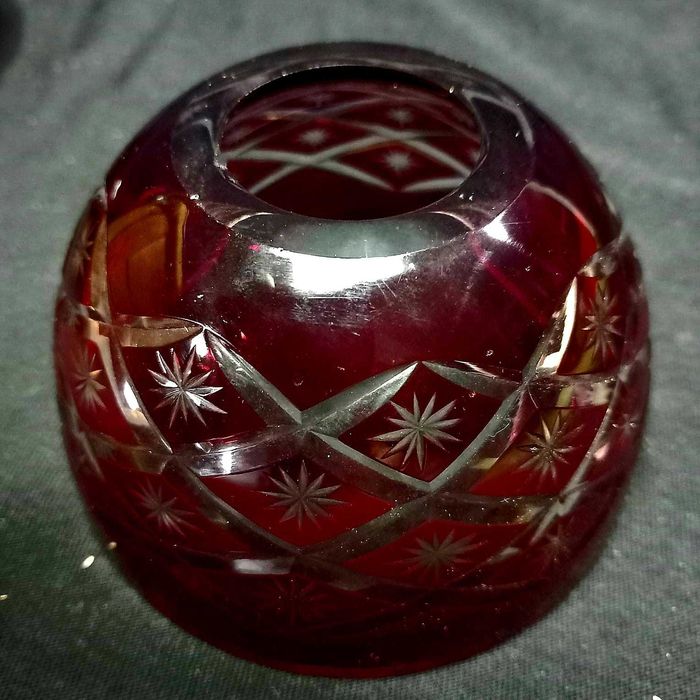 Luminária em cristal facetado