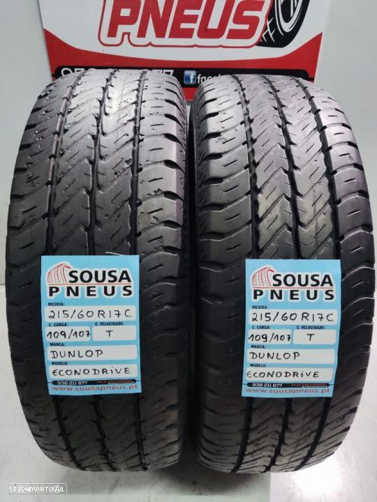 2 pneus semi novos 215-60r17c dunlop - oferta dos portes 110 EUROS