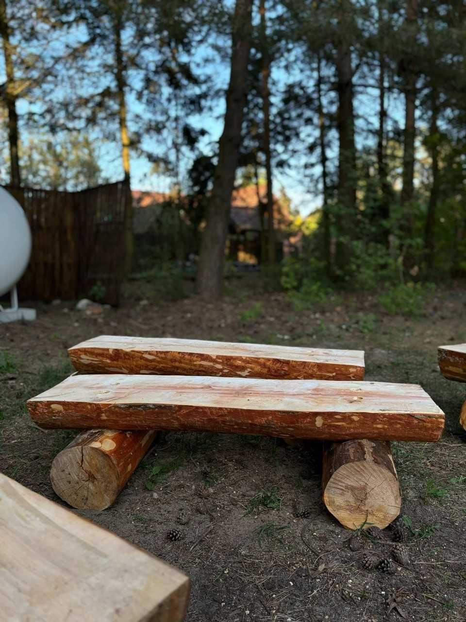 Ławka z bala ogrodowa ,ogniskowa