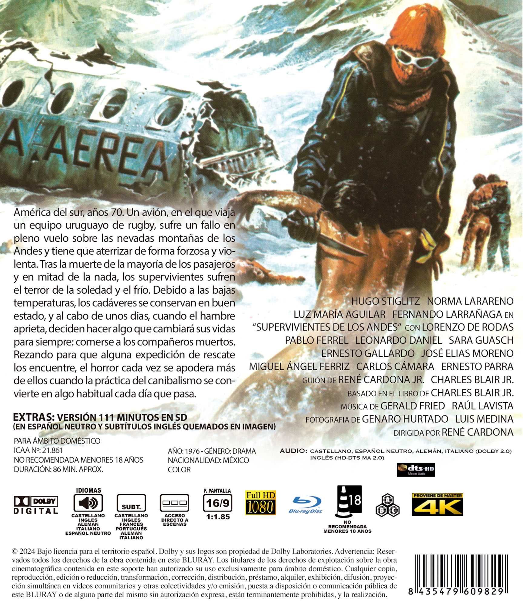 Supervivientes de los Andes/A Epopeia dos Andes (Blu-Ray)-Importado