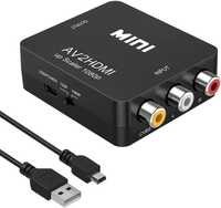 Адаптер конвертер AV RCA в HDMI с дополнительным питанием USB