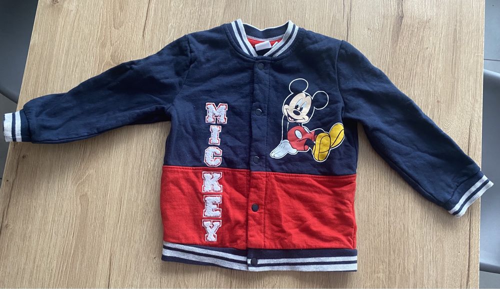 Bluza granatowo czerwona Mickey rozmiar 86 12-18 mcy Pepco