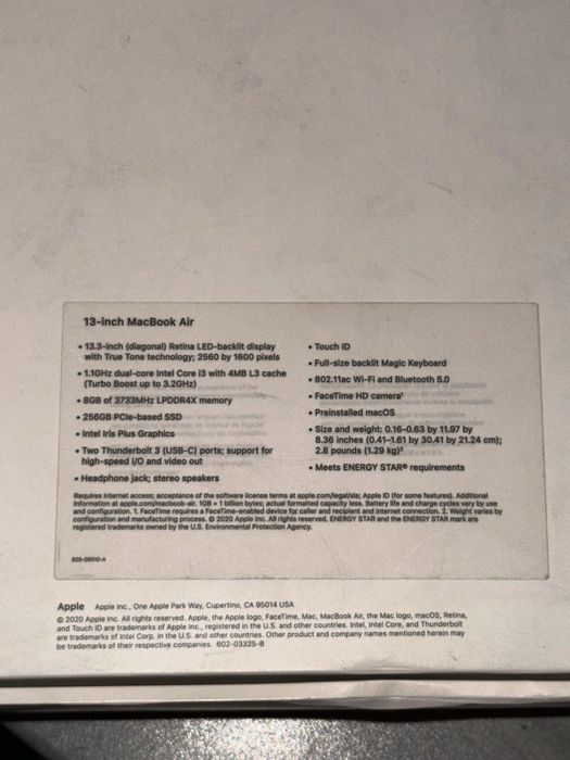 MacBook Air 13” (2020)