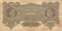 38. Stary banknot. 10 000 Marek Polskich 1922