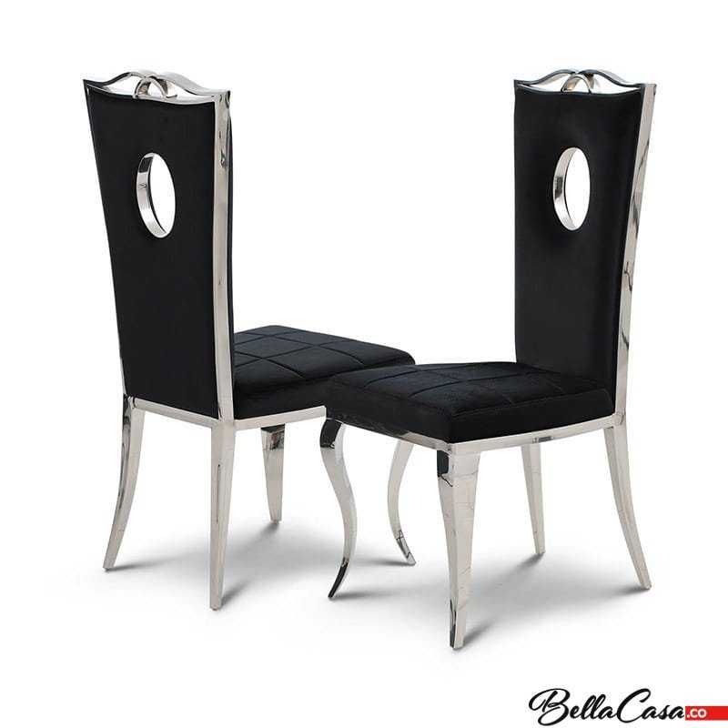 Krzesło tapicerowane glamour Luxury welur kolory salon szary