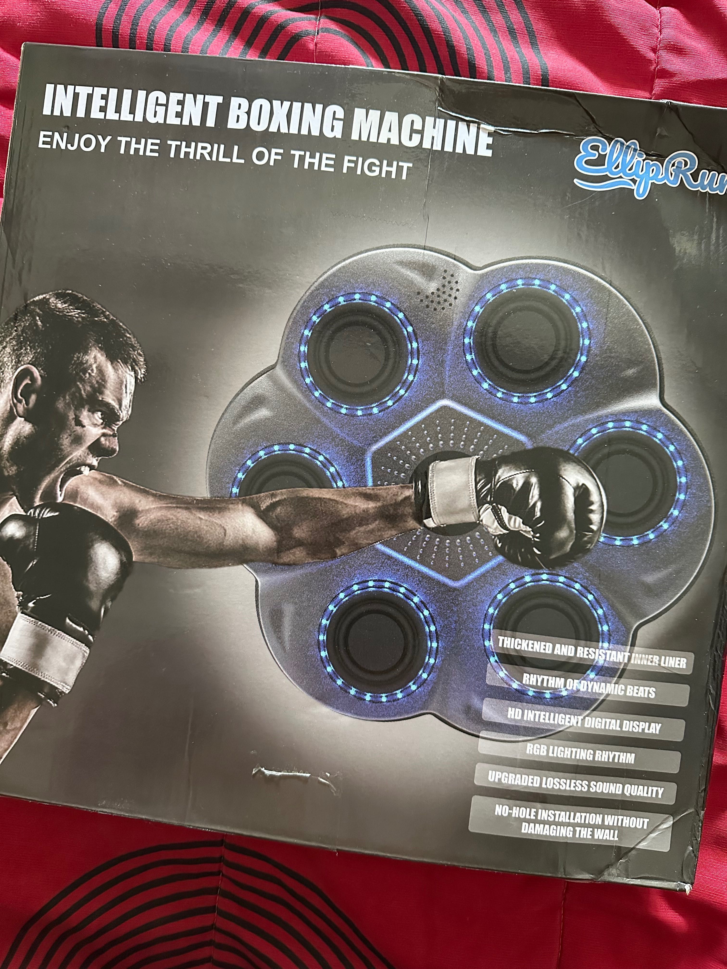 Máquina de Boxe Inteligente Treino com Luzes e Som+ luvas + acessórios