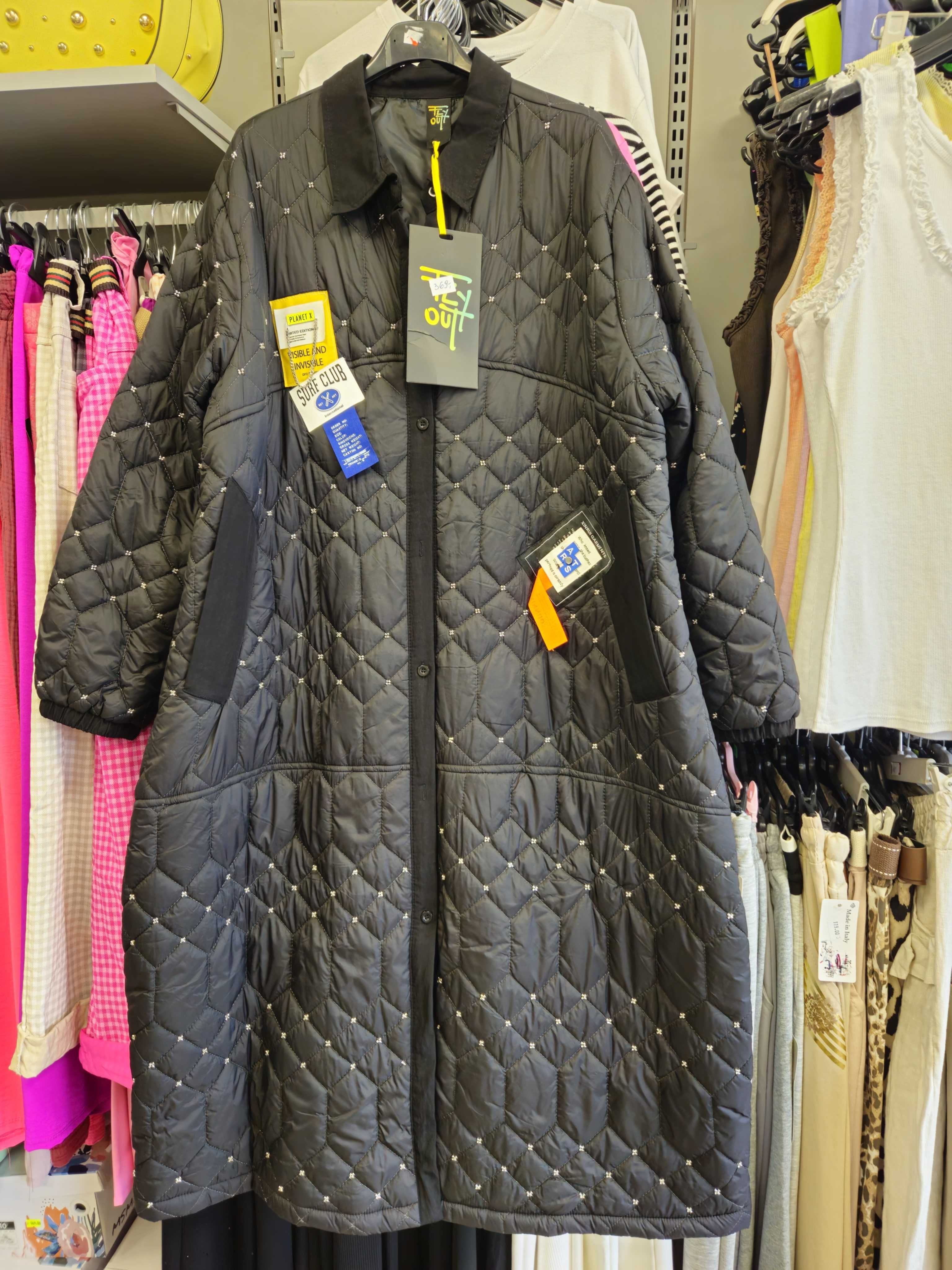 Płaszczyk Fly Out Italy, Plus Size czarny, lekki !!!
