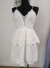 Letnia krótka biała sukienka SHOWPO r 36