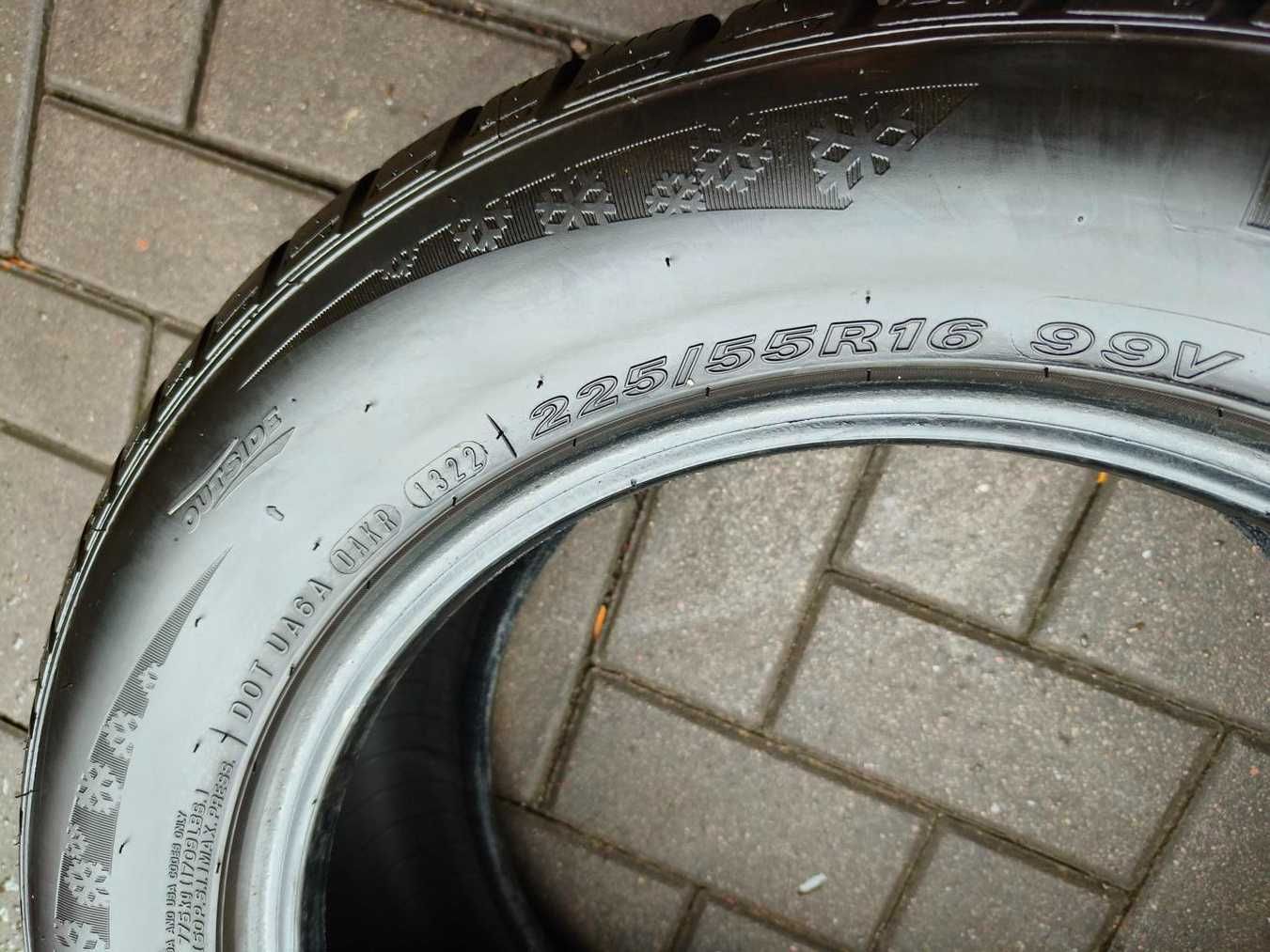 225/55 99V R16 NEXEN Winguard 7.5mm Zimowe 2022r 4szt Opony jak NOWE
