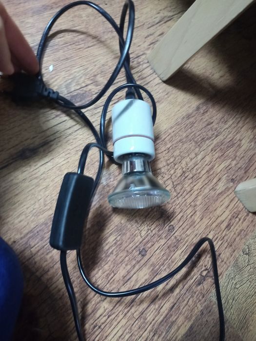 Lampa grzewcza 50 w, halogen z przedluzka, zasilacz, oprawka ceramiczn