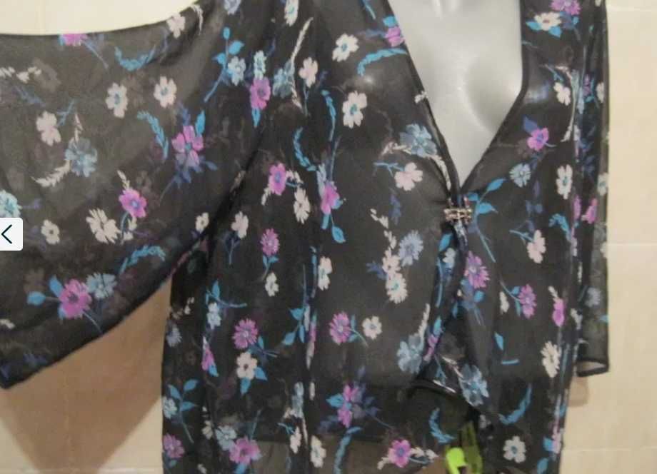 блуза болеро накидка кардиган синяя 18 52-54 легкое L-XL