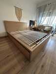 Cama Casal MALM Ikea 160x200 com estrado e 4 gavetões