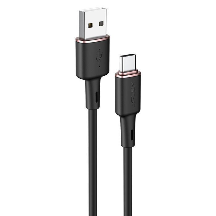 Kabel Acefast USB Typ C 1,2M, 3A Czarny - Szybkie Ładowanie