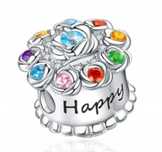 CHARMS Kolorowa Zawieszka Srebro 925