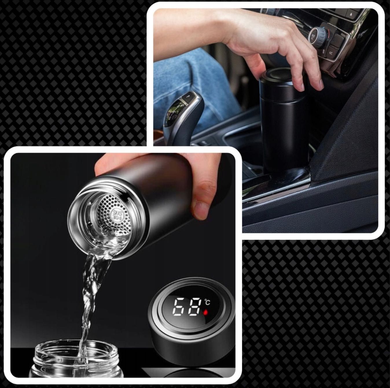 TERMOS LCD kubek termiczny 500ml z wyświetlaczem