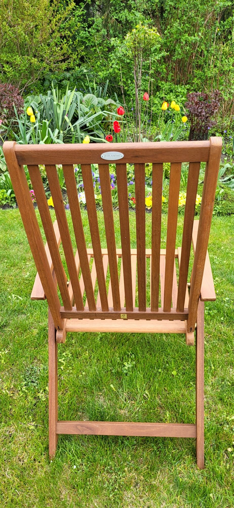 Krzesło drewniane tarasowe.