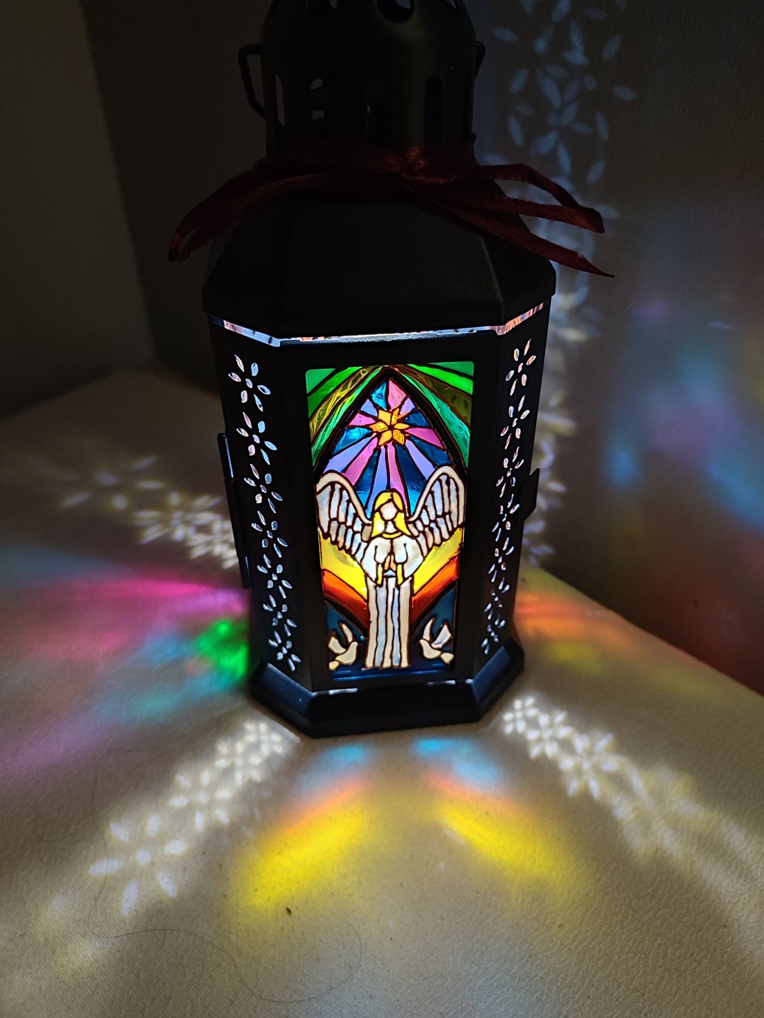 Ręcznie malowana latarenka znicz  prezent urodzinowy, Wielkanoc, dekor
