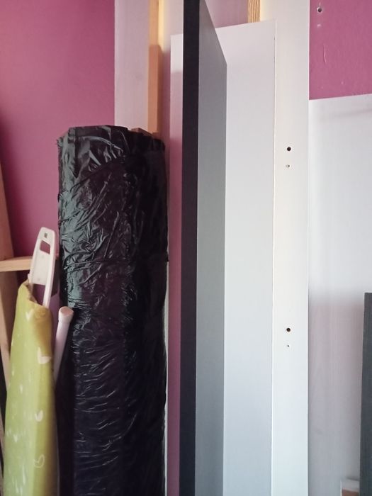 Półka 180 cm biało czarna