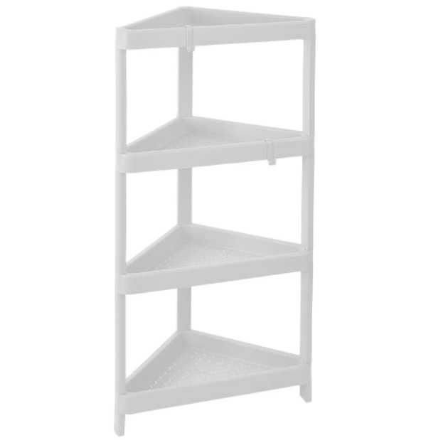 Этажерка пластиковая, етажерка пластикова, этажерка 4-ярусная, угловая
