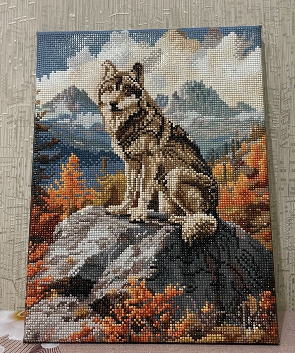 Алмазна картина Вовк в осінньому лісі