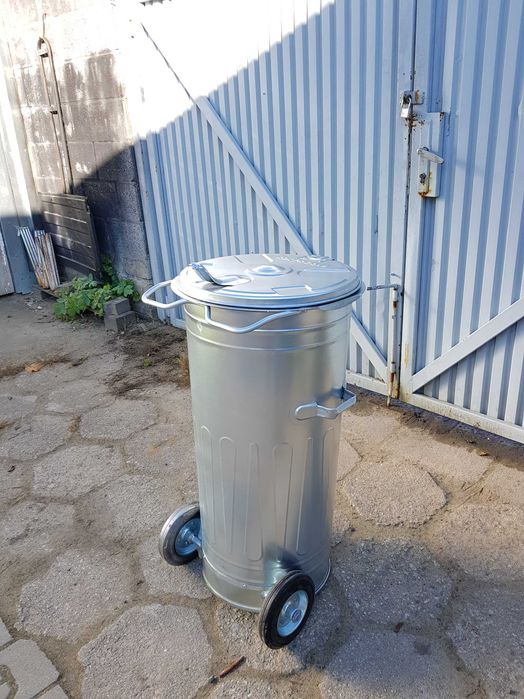 Pojemnik na odpady OCYNK kosz na POPIÓŁ śmieci 110L KÓŁKA segregacja