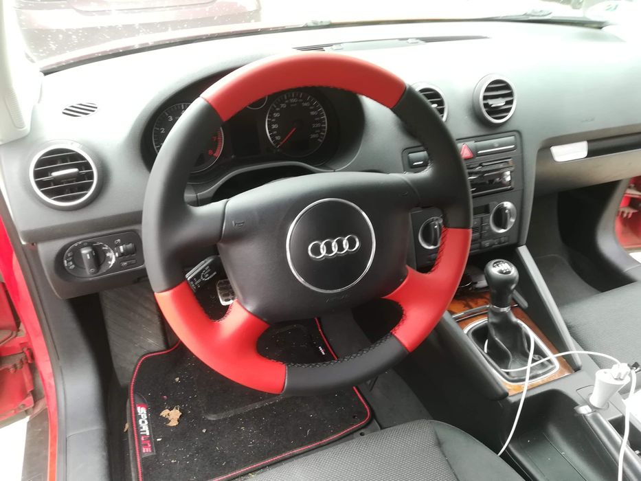 SERWIS MOBILNY obszywanie kierownic, 100% skóra naturalna