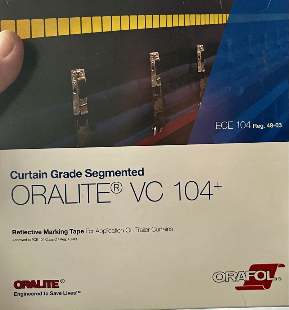 ORALITE® VC 104+ taśma odblaskowa samoprzylepna na plandeki żółta