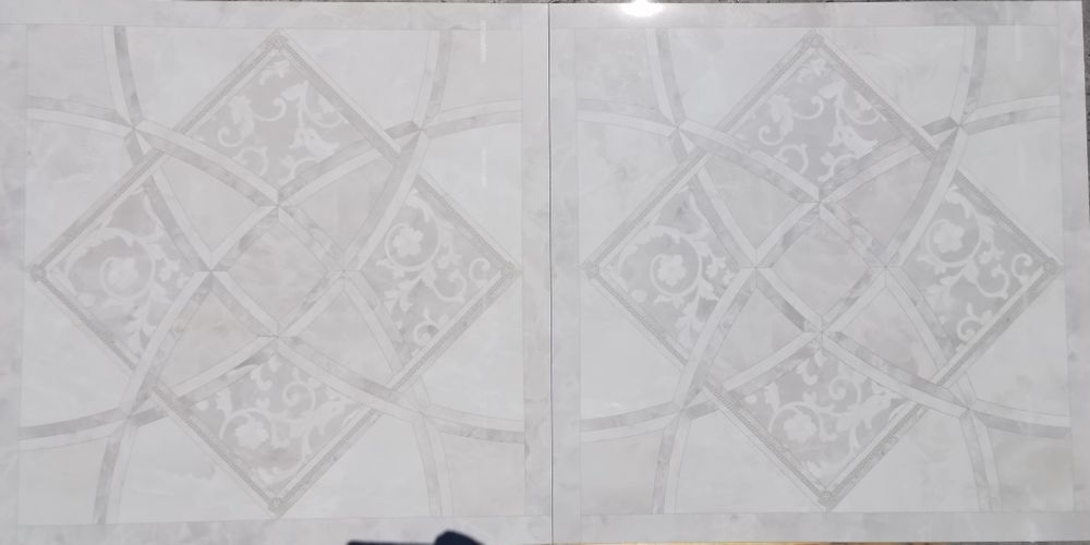 VERSACE Płytki gresowe Emote Onice Bianco Intarsio 78x78