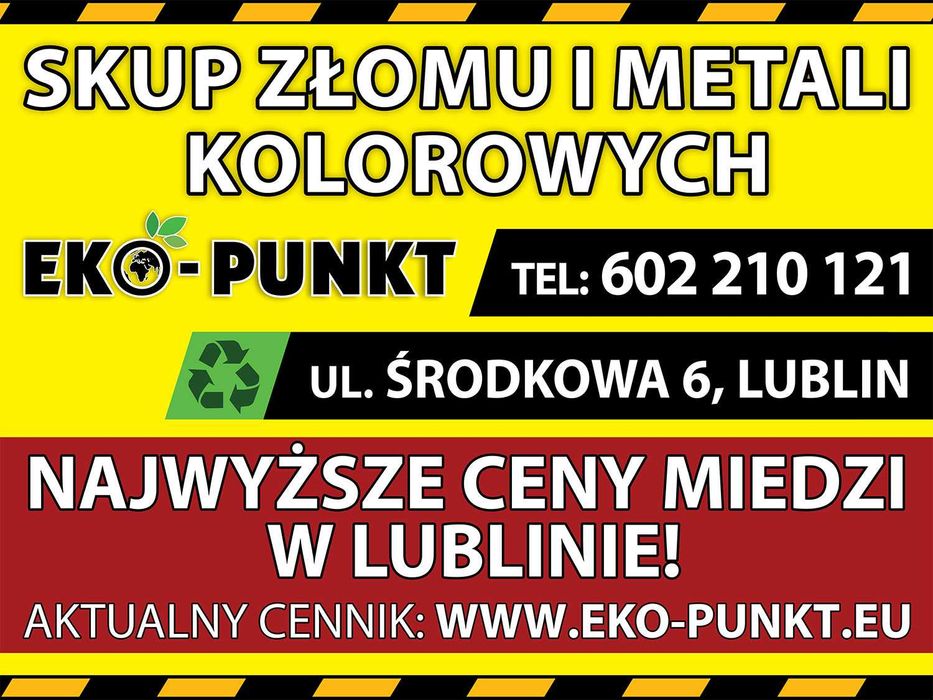 Skup złomu miedzi mosiądzu aluminium eko-punkt.eu Lublin ul Środkowa 6