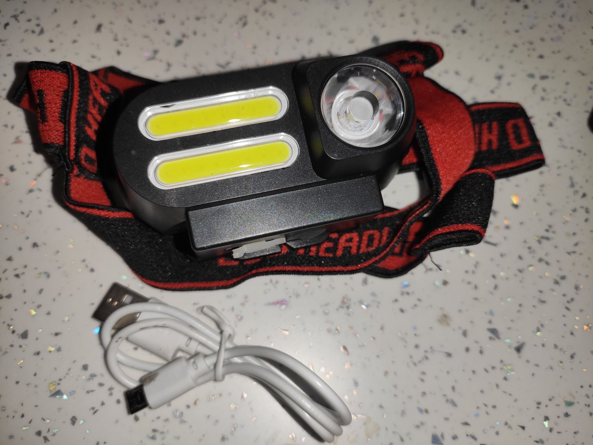 Налобный светодиодный фонарик Double Light Headlight LED