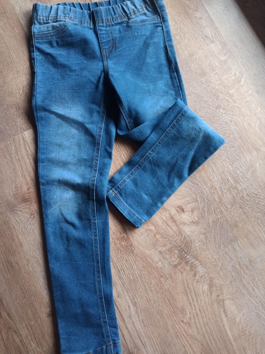 Legginsy jeansowe r. 128