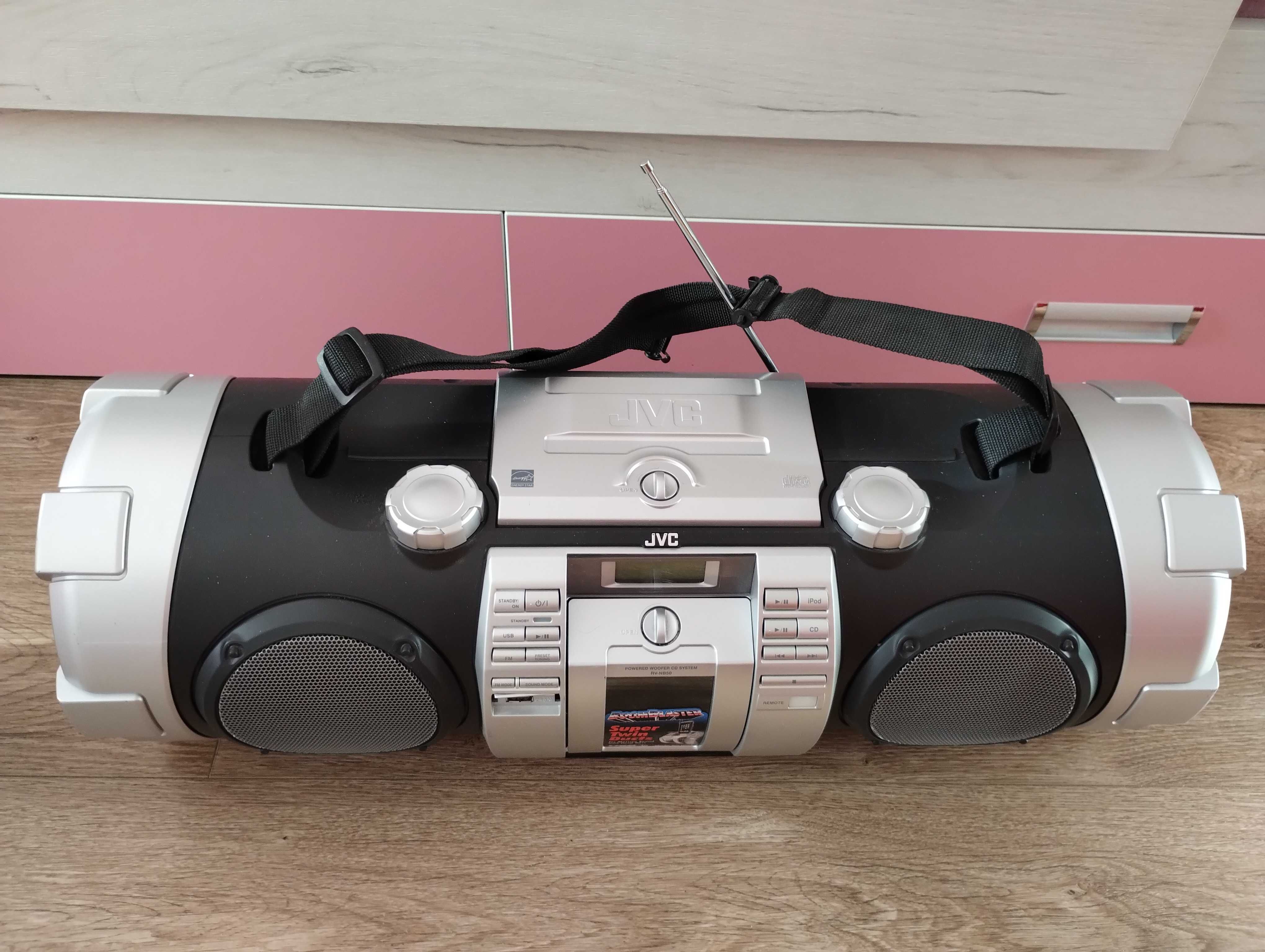 Бумбластер BoomBlaster JVC ( USB / тюнер / iPod / CD ) ЖВС