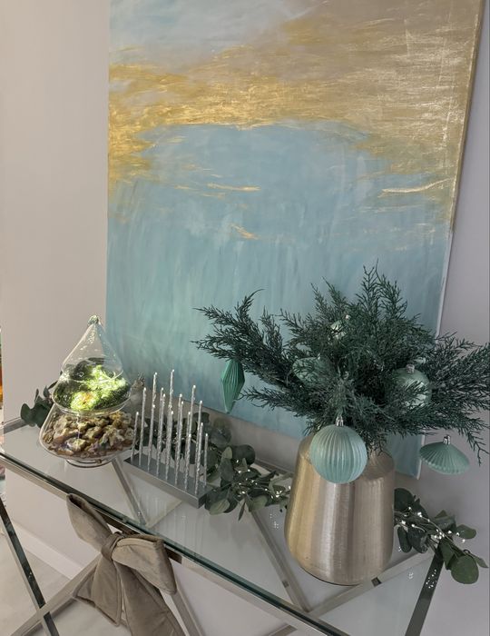 Konsola srebrna toaletka stolik glamour nowoczesny