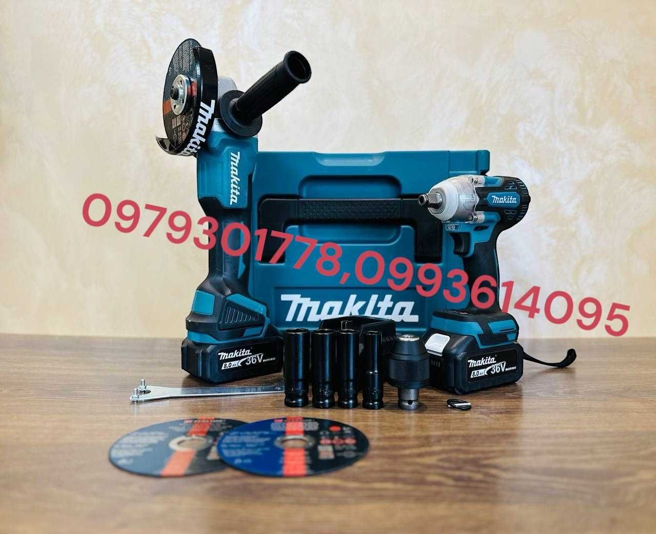 Акумуляторний Набір 2в1 Makita 36V Гайковерт DTW450 + Болгарка DGA504
