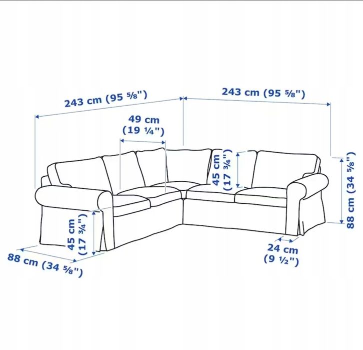 sprzedam sofa narożna ikea Ektorp