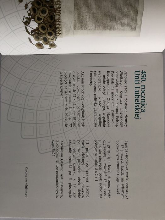 Folder do monety „ 450 rocznica Unii Lubelskiej „