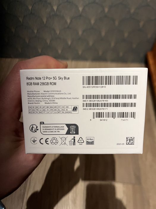 Xiaomi Redmi Note 12 Pro Plus 5G 8/256GB Sky Blue